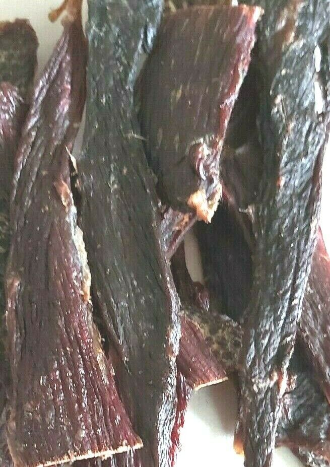 BEEF JERKY FROM TOPSIDE MEAT 4kg 100 AUST Bulk Dog Treats, Dehydrated