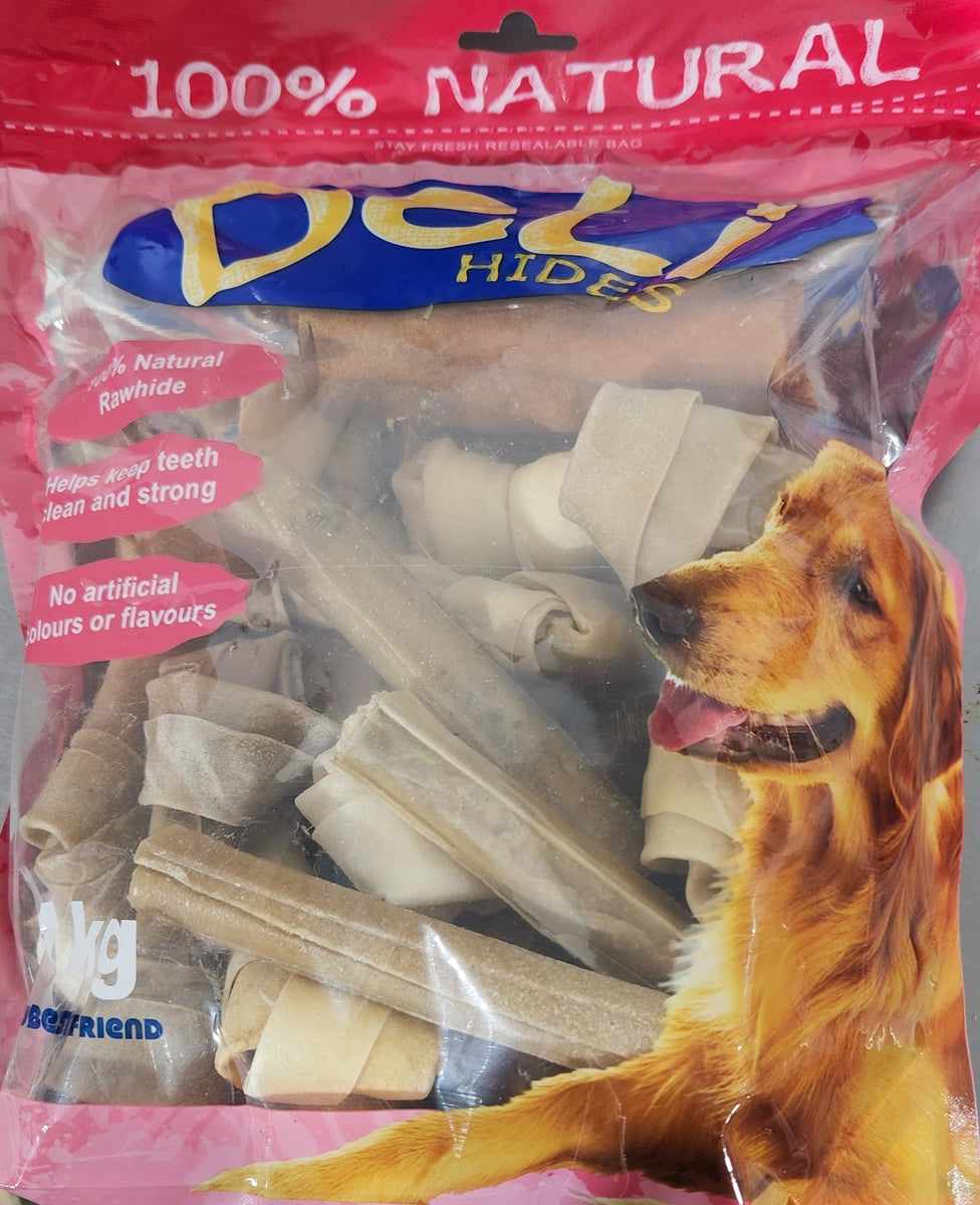 RAWHIDE MIXED1KG BAG DOG TREATS FREE POST AUST Bendigo Discount Pet